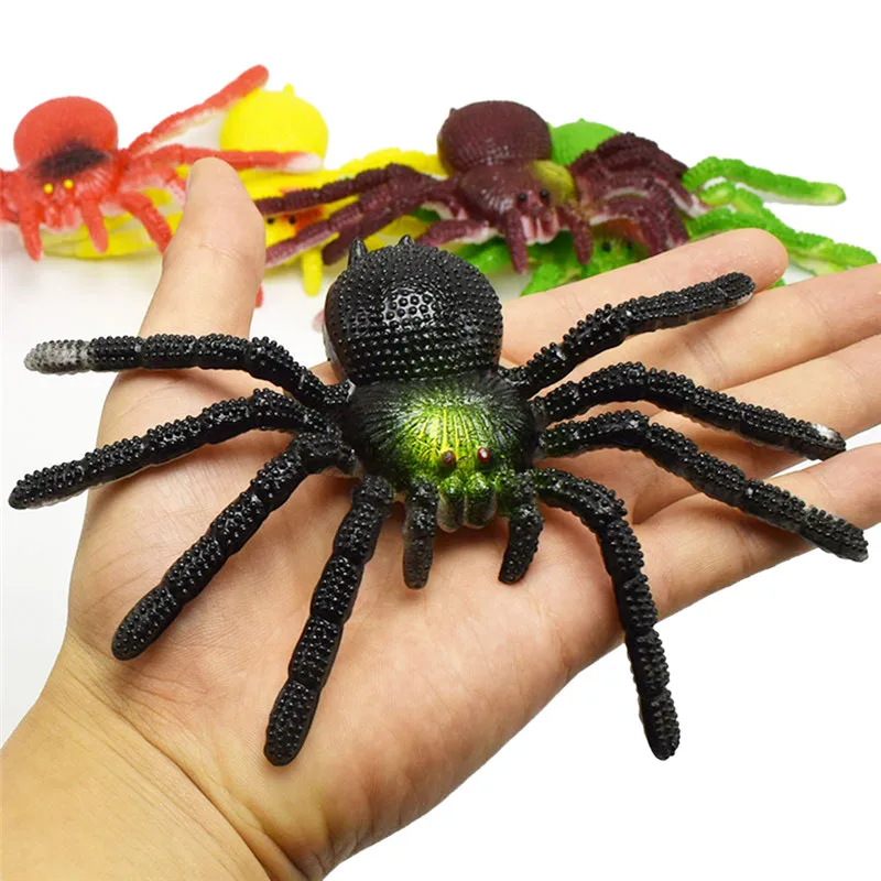 Colorful TPR Simulation Big Spider Insects Model Toys Prank Tricky Scary Halloween Props Children's 15cmx8cm | Игрушки и хобби - Фото №1