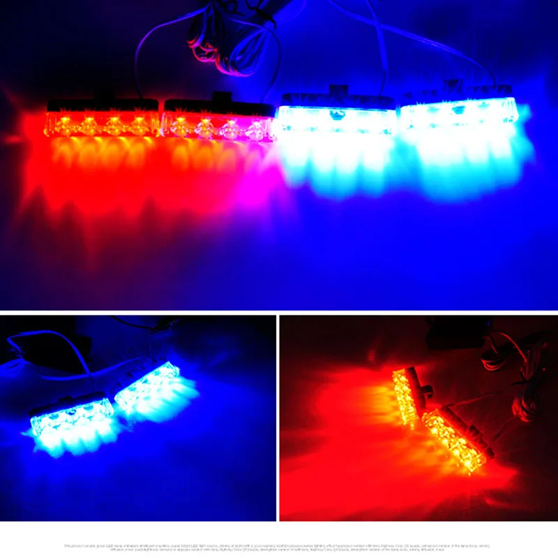 4x4LED 12В автомобилей Strobe Предупреждение светильник проблесковый маячок дневные