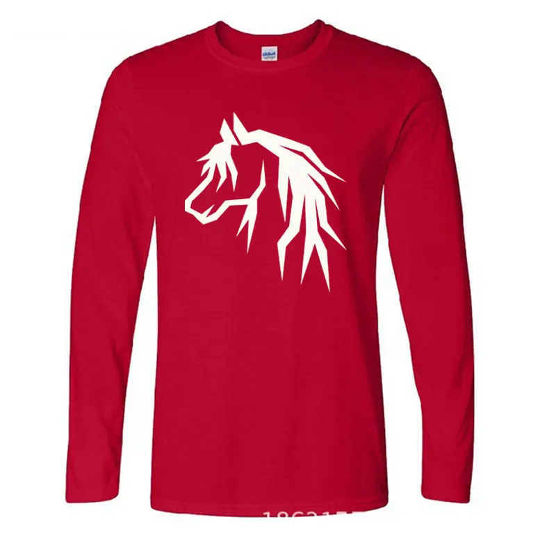 Новинка 2019 мужские футболки с круглым вырезом и забавной головой лошади Мужская