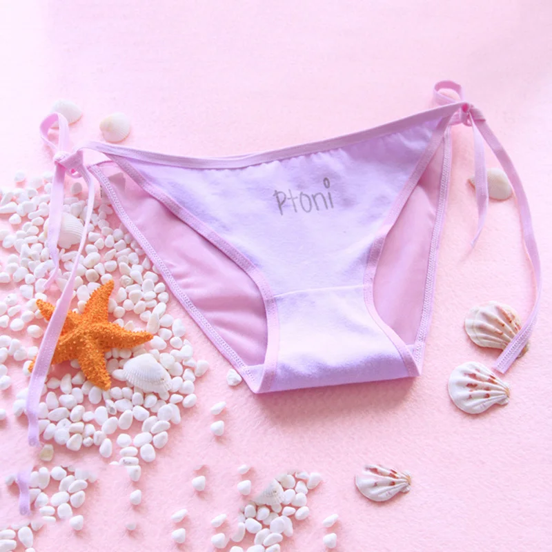 QUECOO 2017 cool a summer new band tie perspective net yarn sexy comfortable women's underwear panties #173 |