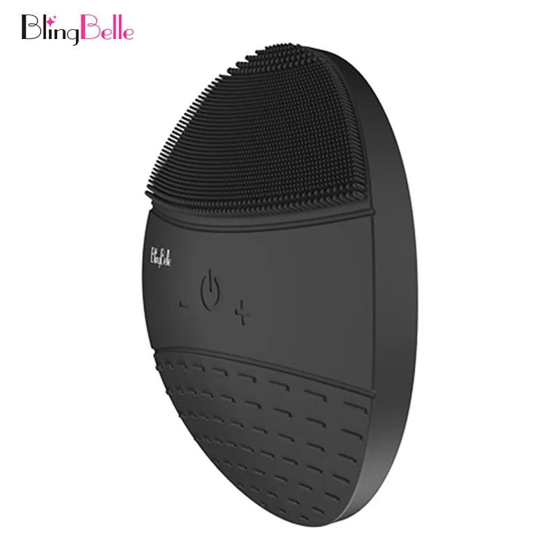 BlingBelle Мягкая силиконовая Очищающая щетка для лица электрическая ультразвуковая