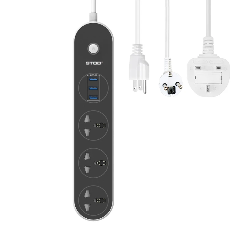 STOD 3 порта USB зарядное устройство 15 Вт розетка блок питания 2500 2в1 домашняя