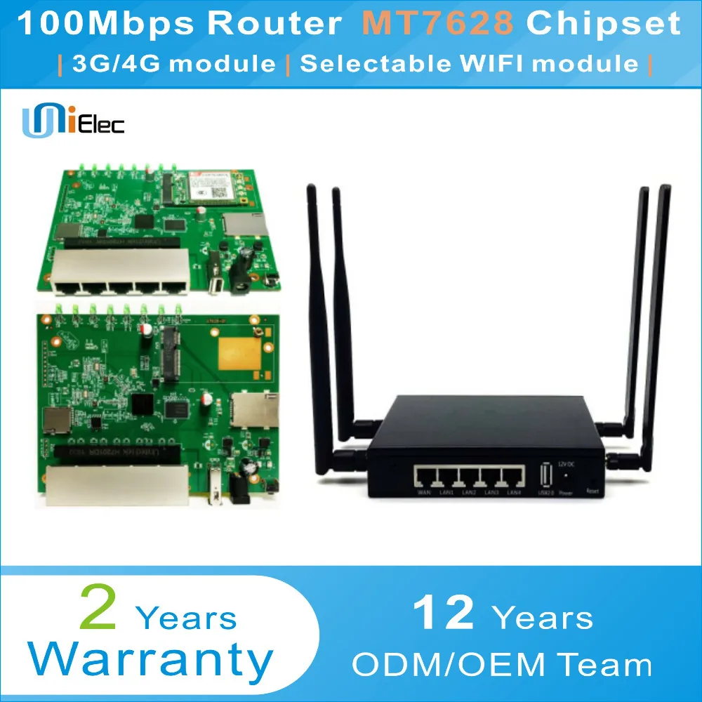MTK MT7628 2,4G 2T2R AP маршрутизатор wifi OpenWrt MT7612 MT7615 MT7628 чипсет печатная плата pcba ODM OEM низкая стоимость пользовательская sim-карта