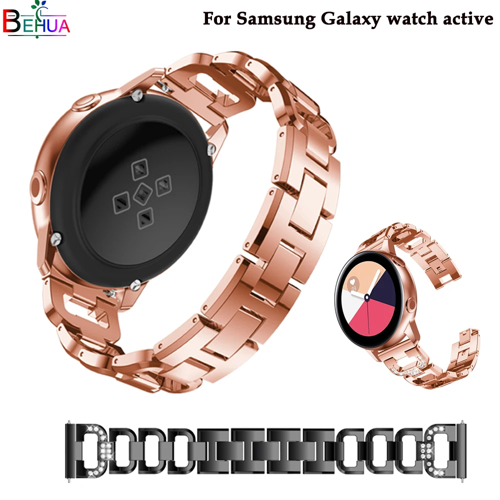 Ремешок из нержавеющей стали для наручных часов браслет samsung Galaxy watch active Samsung Gear