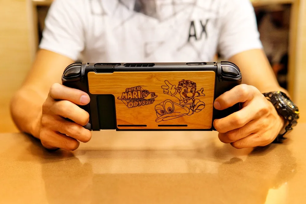 Пыленепроницаемый защитный чехол для Nintendo Switch Console деревянный ящик Противоскользящий корпус 3 части дизайн раздельный чехол для переноски