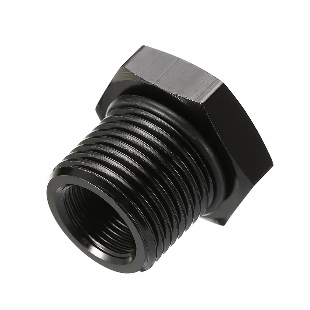 

New Black Anodized Aluminum Car Oil Filter Threaded Adapter 1/2-28 to 3/4-16 Automotive Filter Accessories