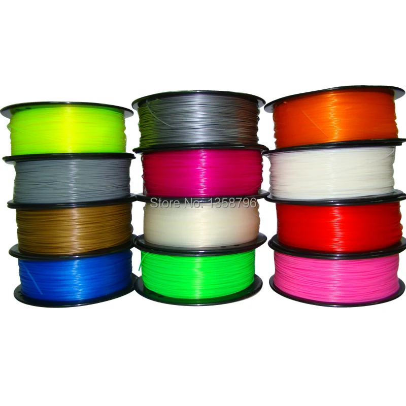 Желтый цвет 3d Принтер Нити PLA/ABS 1 75 мм/3 мм 1кг MakerBot/RepRap/UP/Mendel пластик высокое