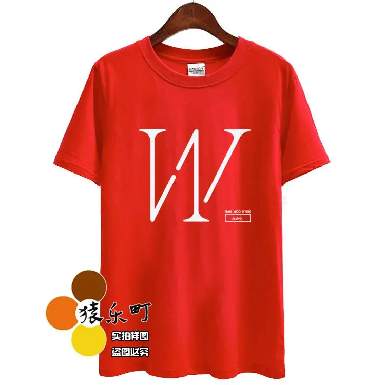 Kpop infinit woohyun Новая летняя футболка с круглым вырезом и коротким рукавом для