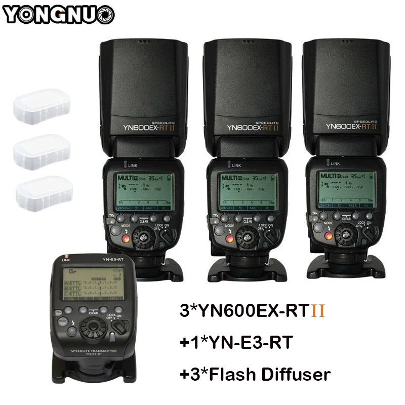 Фотовспышка YONGNUO Speedlite 3 шт. автоматический TTL HSS + контроллер передатчика для Canon 5D3