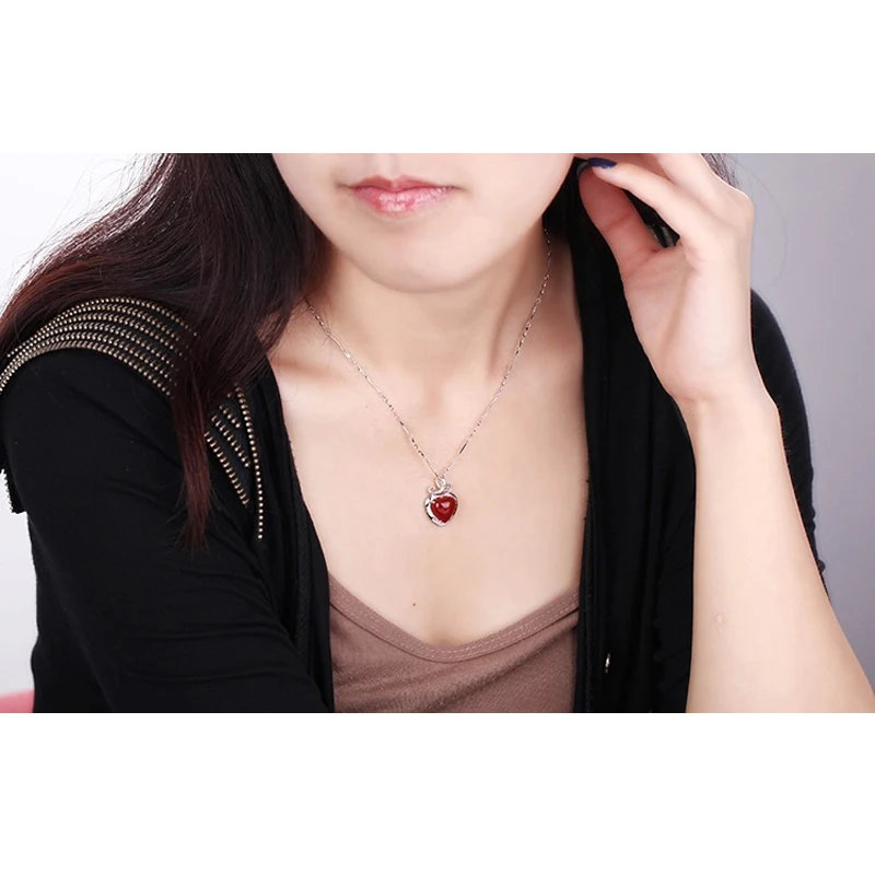 Колье Подвески Ювелирных Изделий В Форме Сердца Агат Горный Хрусталь Кристалл