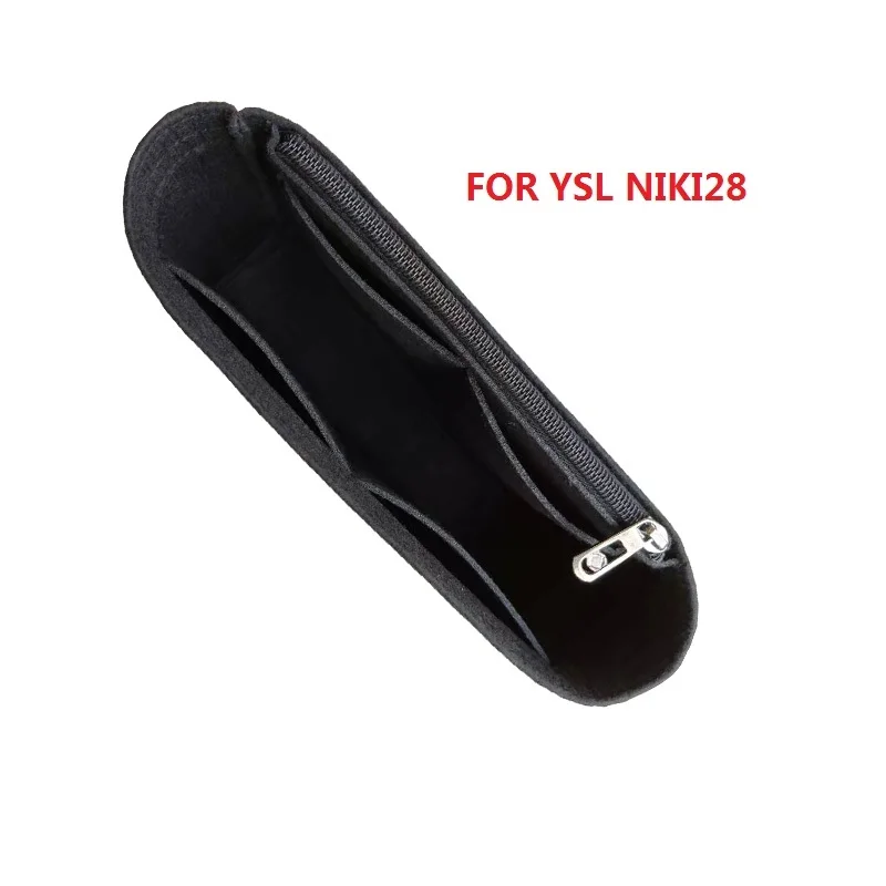 SIDE ZIPPER BLACK 28 Для Y SL NIKI22 28 32 войлочная тканевая сумка-Органайзер для макияжа сумочка-органайзер для путешествий Внутренний кошелек портативные косметички - Цвет: SIDE ZIPPER BLACK 28