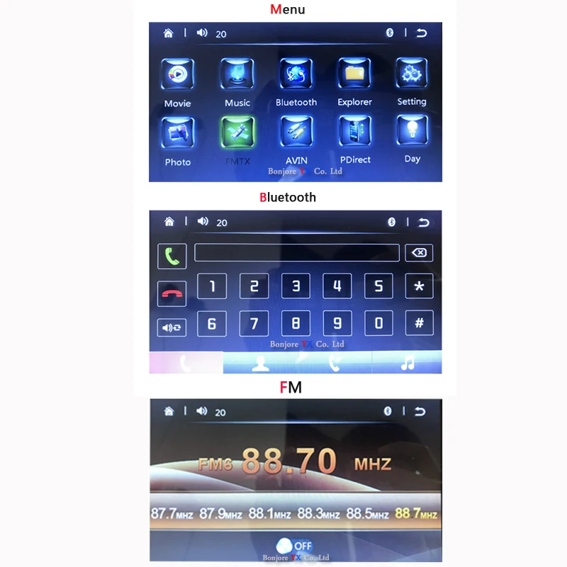 Koorinwoo беспроводной автомобильный монитор цифровой сенсорный экран 1024x600 USB Bluetooth