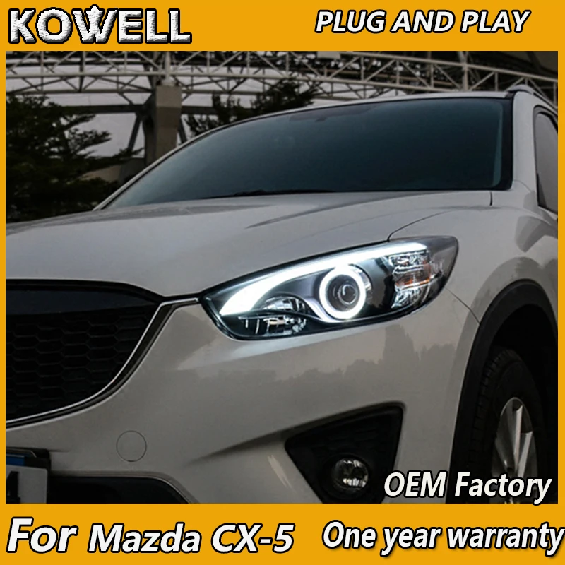 KOWELL для Mazda CX 5 фары CX5 светодиодный 2015 2016 2017 DRL линзы с двойным лучом H7 HID ксеноновые