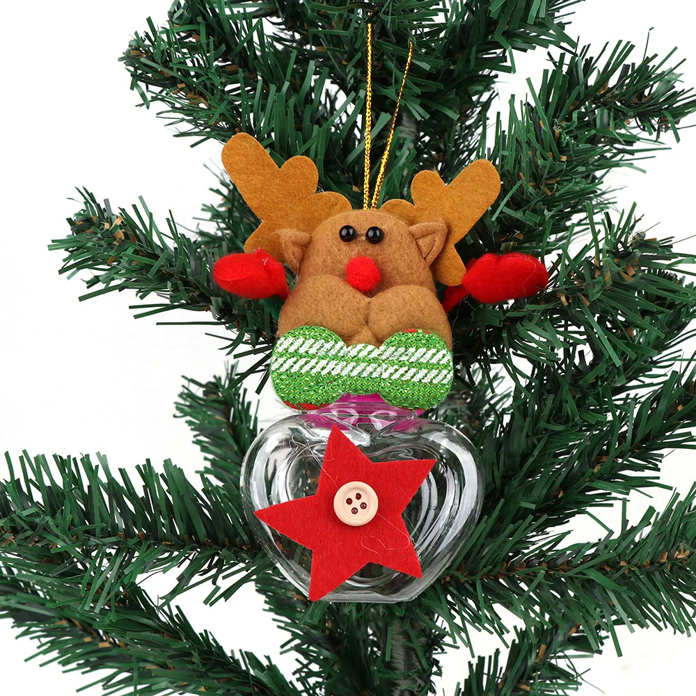 4Style Plush Santa Claus Snowman Christmas Gift Boxes Kids Candy Jar Bottle Decoration Party Favors New Year Decor | Дом и сад