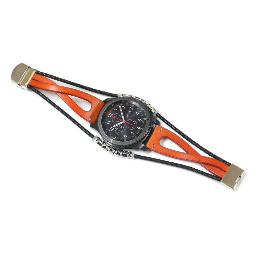 Ремешок для часов Xiaomi Huami Amazfit Stratos 2 2S/Pace из натуральной кожи ремешок Samsung S3 Galaxy Watch