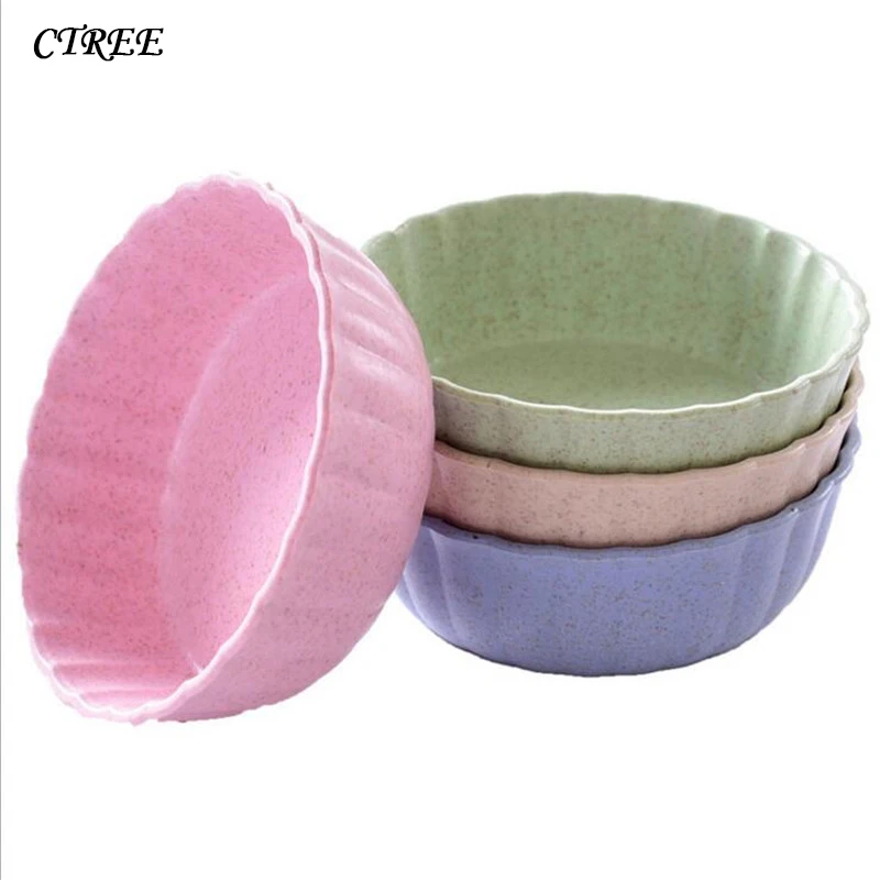 

CTREE 2Pcs Kitchen Tableware Plate Food Sauce dish Seasoning bowl Wheat Straw Wasabi Sauce Small Plate Vinegar Flavor Dish C710
