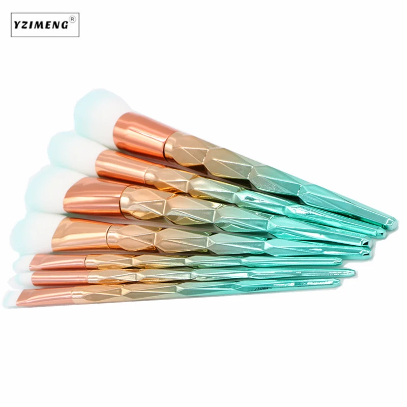 Набор розовых кистей для макияжа с единорогом и русалочкой 7 шт./компл. набор из