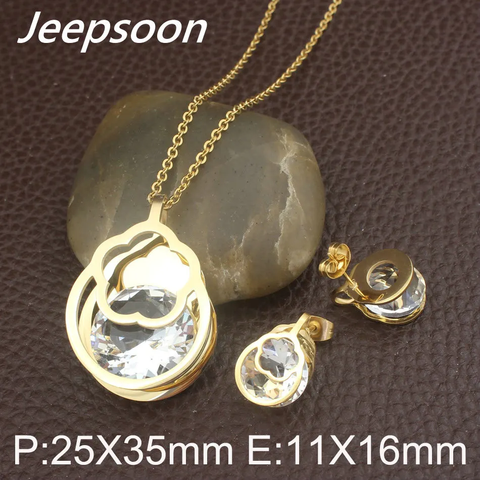 Комплект из колье и серёг нержавеющей стали|earrings set for women|set womenearrings |