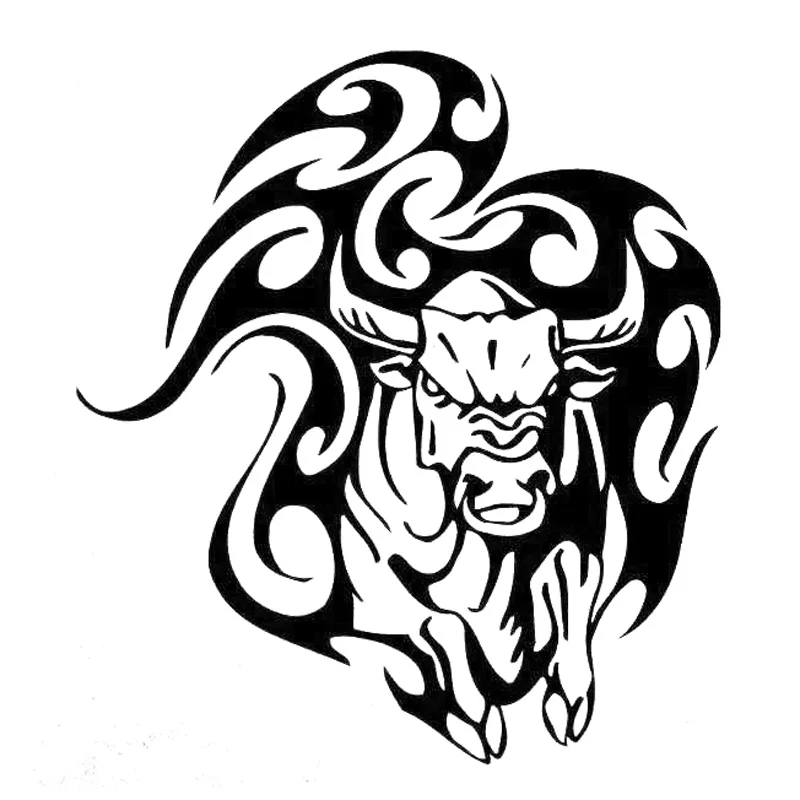 Модные стикеры бой быков цвет черный/Серебряный 15 6 см * 17 4 см|car accessories|decals carcar stickers