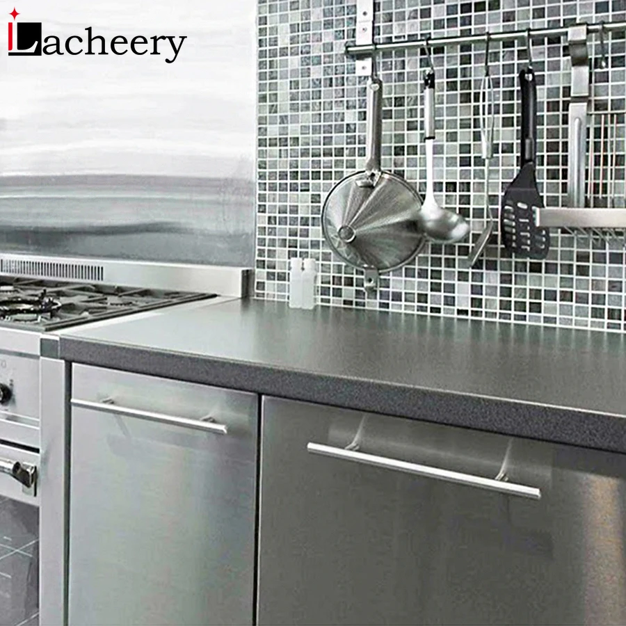 3 м металлическая текстура настенная бумага рулон DIY кухонный шкаф настольная наклейка домашний декор водонепроницаемая пленка виниловая самоклеющаяся контактная бумага