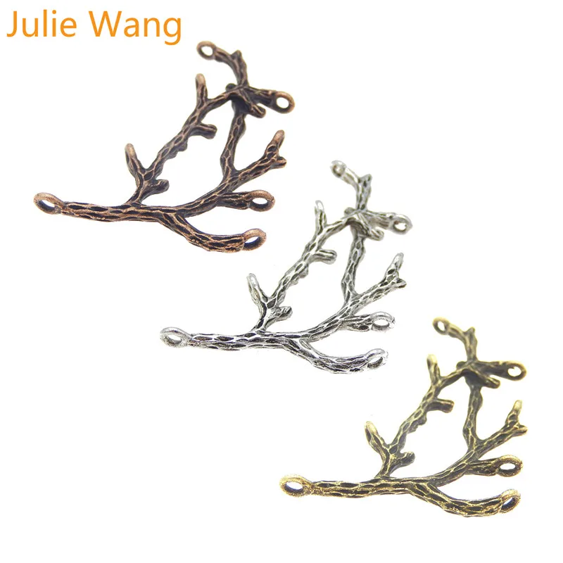 Julie Wang 6 шт. подвески из сплава винтажные ветки смешанных цветов ожерелье кулон