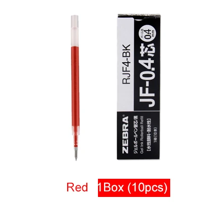 04 red LifeMaster Zebra гелевые заправки 10 шт./лот для Zebra Sarasa JJ15 большой объем Студенческая и офисная ручка Пишущие принадлежности JF-05/JF-04 - Цвет: 04 red