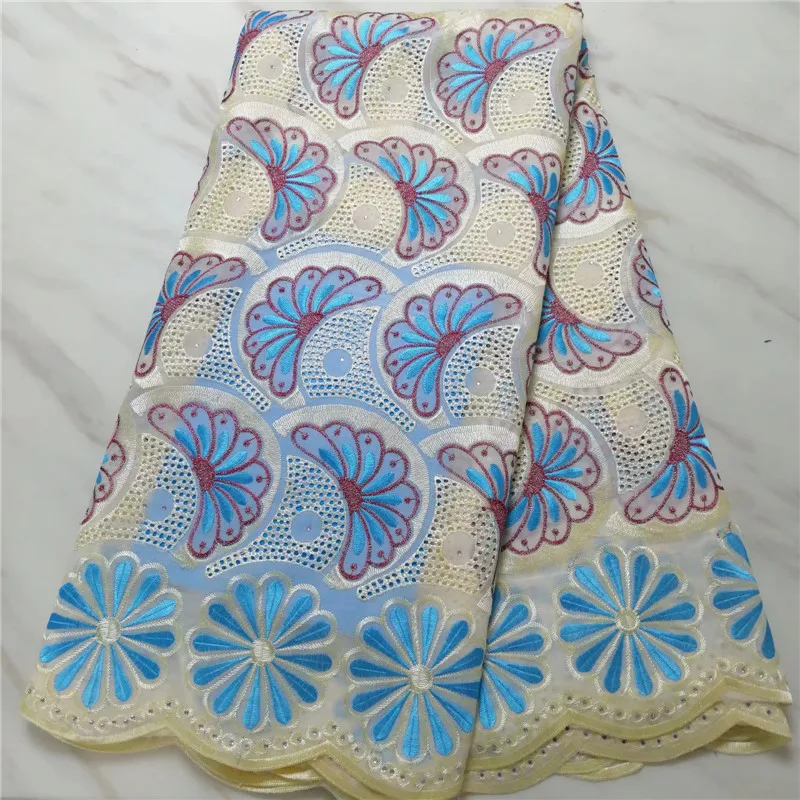 

High Quality Swiss Voile Laces Switzerland Cotton African Dry Cotton Lace Fabric 2019 Latest Nigerian Cotton Lace Fabric 5 Yards