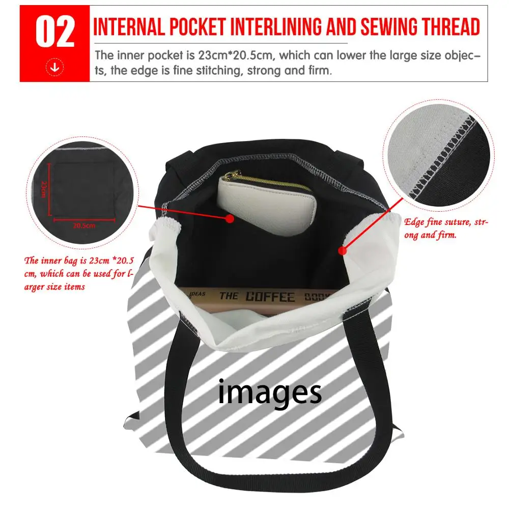 

NOISYDESIGNS Dropshipping Shopping Bag With Cute Panda Printing Luxury Shoulder Bag Sac Main Femme College Students Leisure Bags