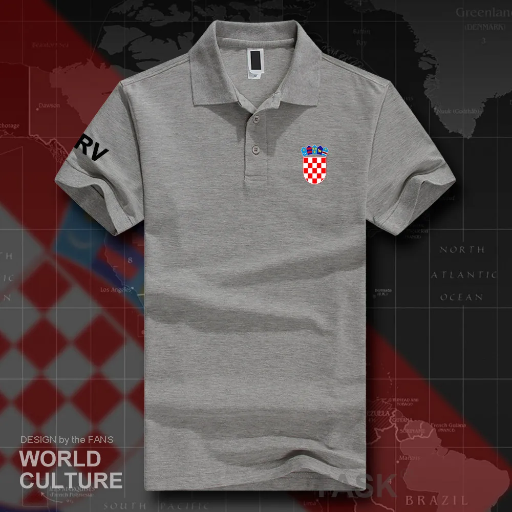 Croatia Hrvatska croatan HRV Croats рубашки поло мужские с коротким рукавом белые бренды с принтом для страны хлопок nation team 20