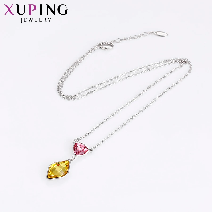 Xuping, модная подвеска, Роскошные Кристаллы от Swarovski, подвеска в виде капли воды, ожерелья для женщин, подарки на день Святого Валентина, 43461