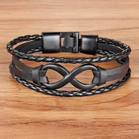tyo brand vintage symbol infinity charm bracelet bangle classic buckle friendship genuine leather men women bracelets