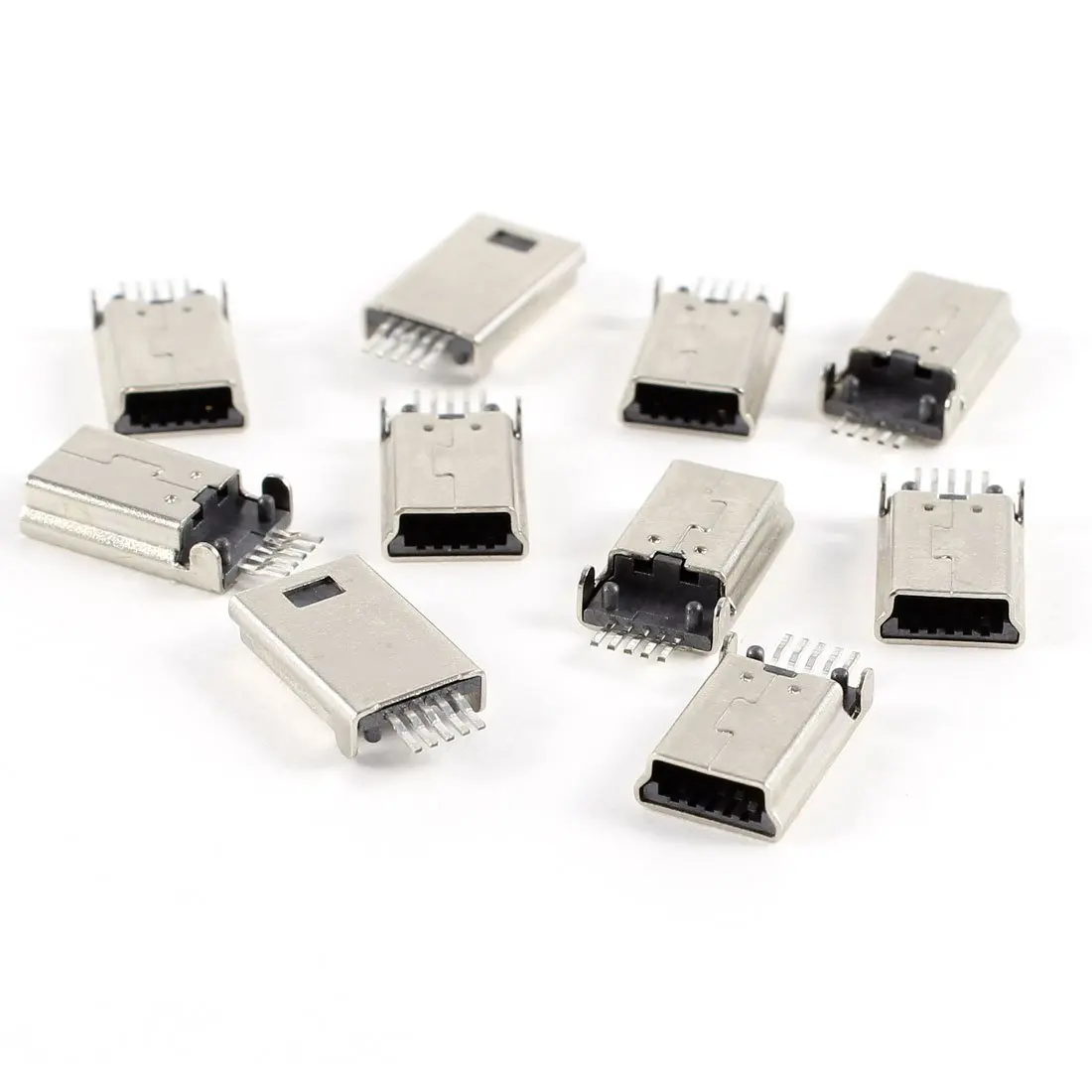 GSFY 10 шт Мини Тип USB B штекер 180 Градусов 5 Контактный SMD SMT припой и гнездом для