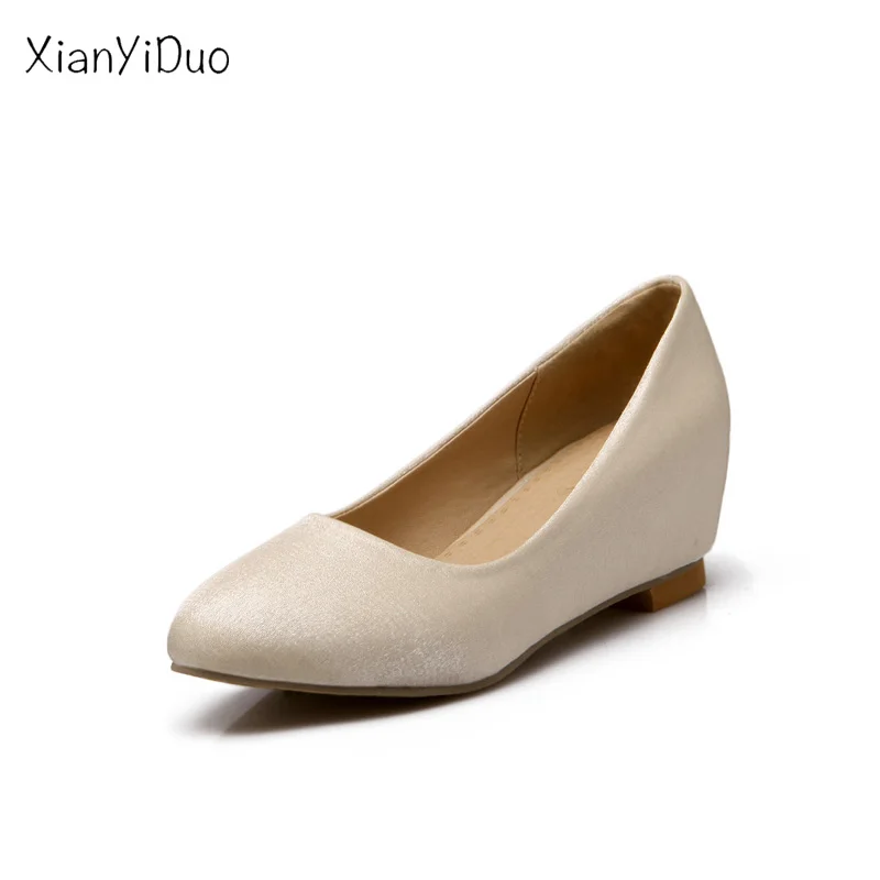 Xianyiduo/Весенняя женская обувь на среднем каблуке большие size34 50 прогулочная