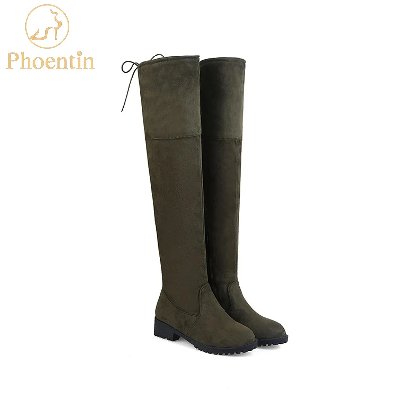 Женские ботфорты на плоской подошве молнии с круглым носком|thigh high boots flat|thigh bootshigh