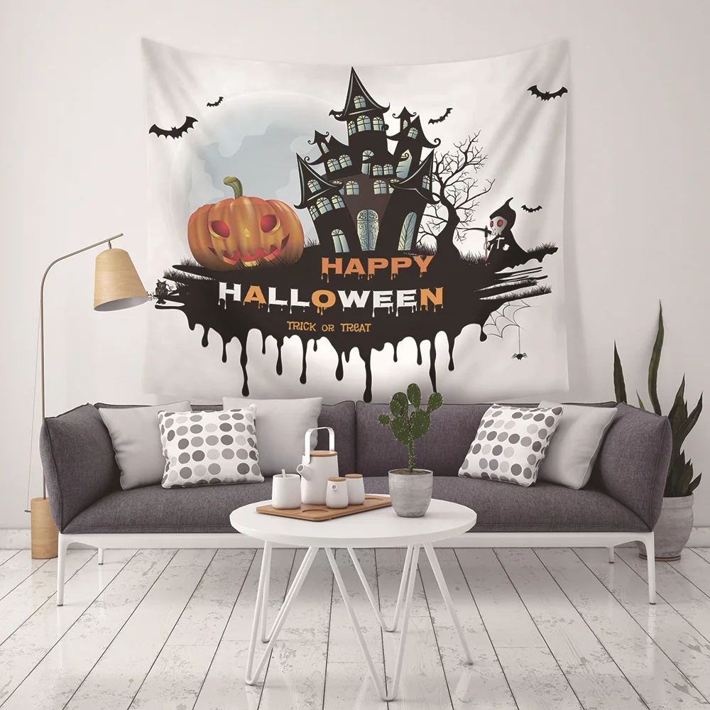 

Tapestry Halloween Party Printed Wall Hanging For Home Decoration Tapestries Pumpkin Sheet Room Blanket Table Cloth Yoga Mat