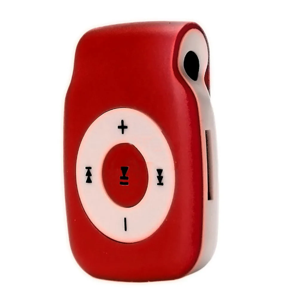 Красный Waterlowrie плеер для бега, мини аудио плеер клип mp 3 player музыка мп 3 плейер мп3 аудиоплеер Поддержка 8G Micro SD карты памяти - Цвет: Красный