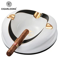 cohiba ashtray fashion cermic cigar ashtray 4 holder large diameter cigarette tobacco cigar ash tray smoking gadgets decoration