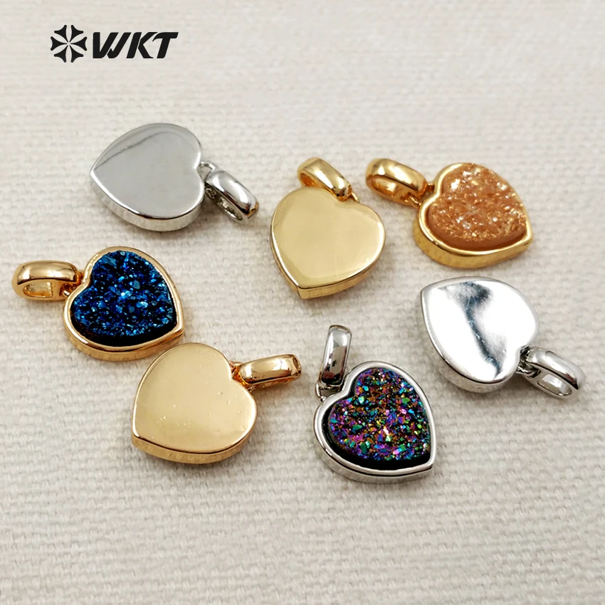 WKT WT P1299 24K изысканное ожерелье из металла с серебряным покрытием в форме сердца