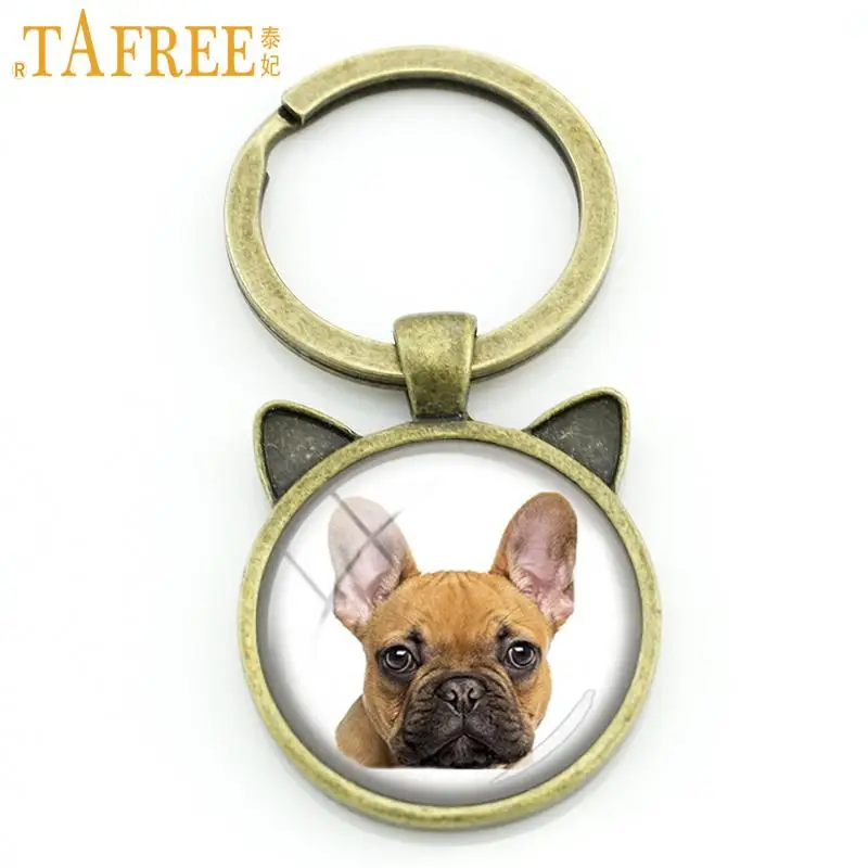 TAFREE Модные животные новые Брелки Новинка античная бронза покрытая котом ухом
