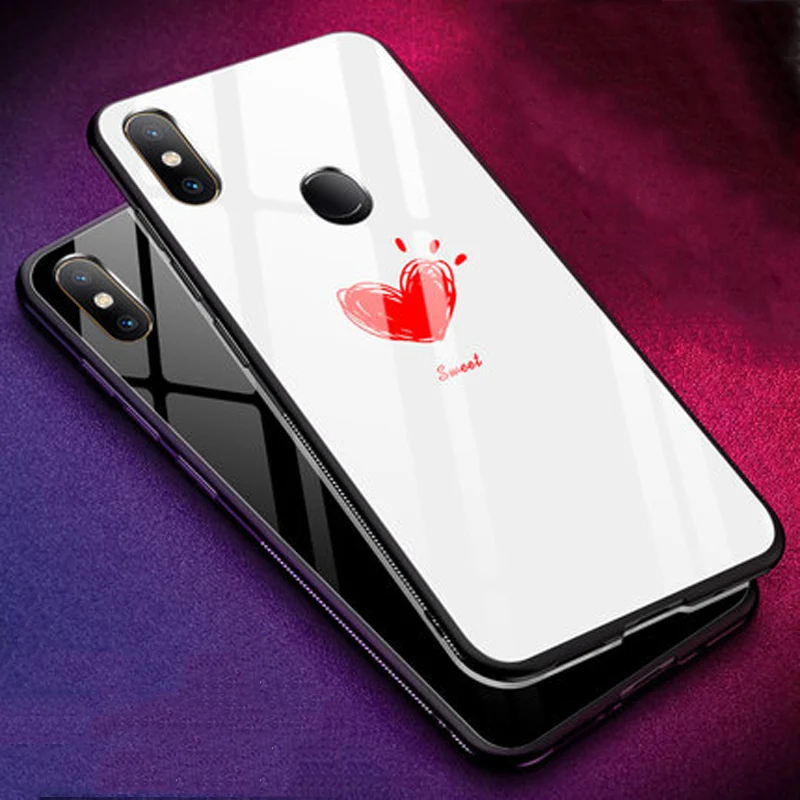 Чехол из закаленного стекла для Xiaomi Mi Mix 2 s мягкая силиконовая рамка Жесткий 5 99