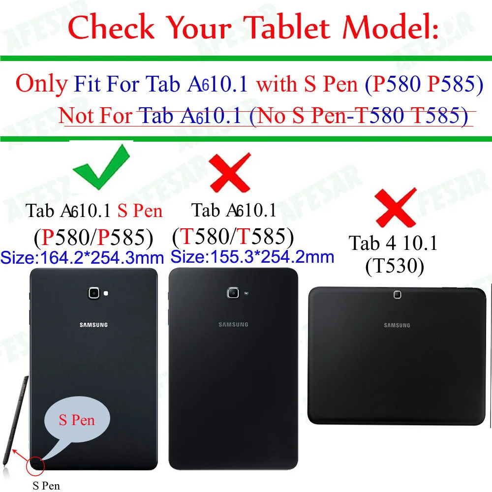 Ультратонкий флип чехол для Samsung Galaxy 2016 Tab A A6 10 1 с S ручкой планшетов P585 умный