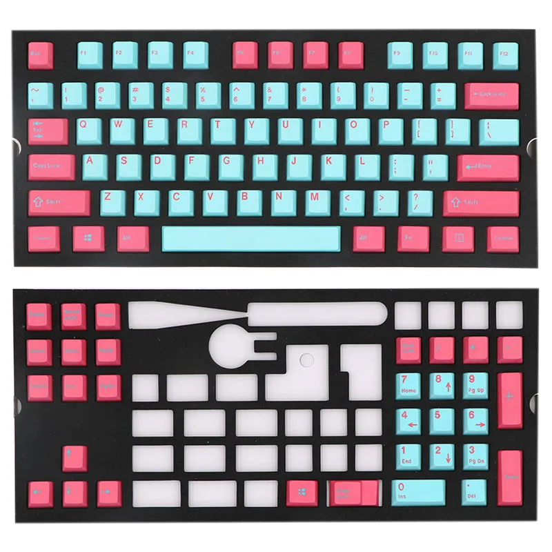 BGKP Miami Doubleshot PBT Keycaps верхняя боковая печать 108 клавиш 87Key 61Key для Cherry MX переключатели
