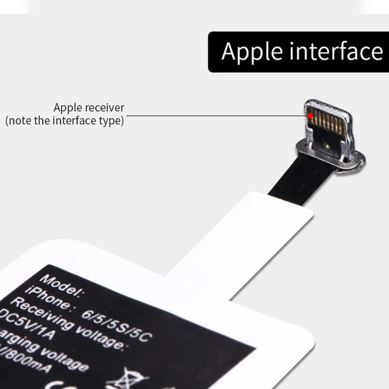 Qi беспроводной модуль приемника зарядного устройства для iPhone 6 6s 7 смарт-адаптер для зарядки приемник для Android беспроводной передатчик зарядного устройства