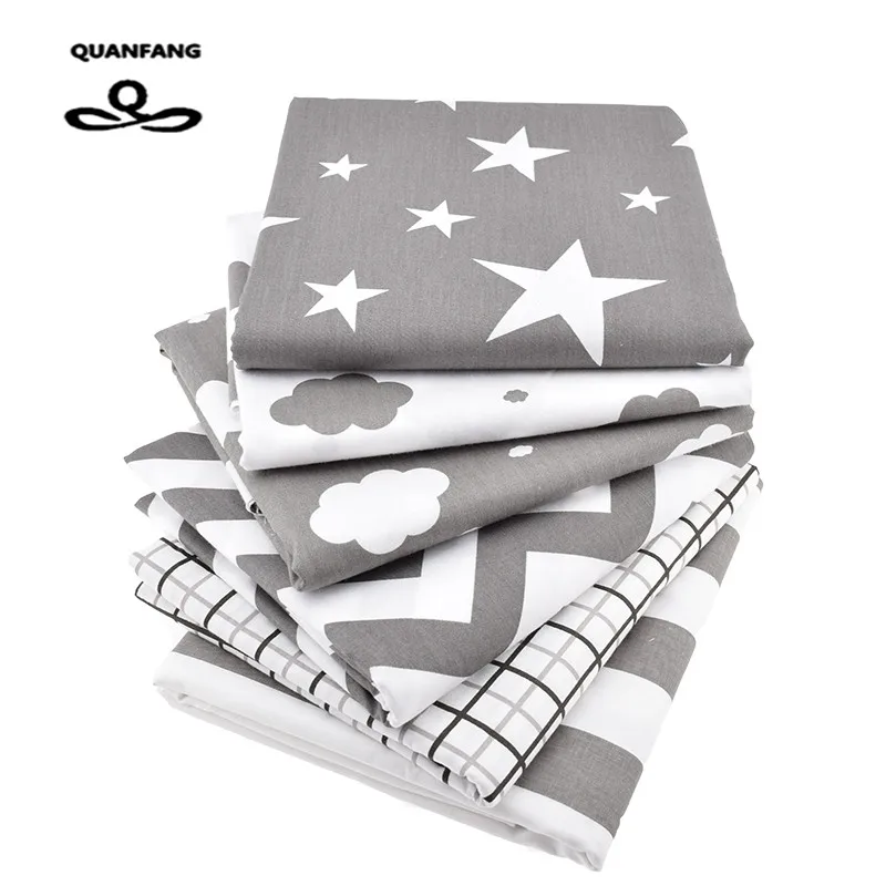 6 шт./лот саржевая хлопковая ткань с принтом для шитья кукол детское постельное