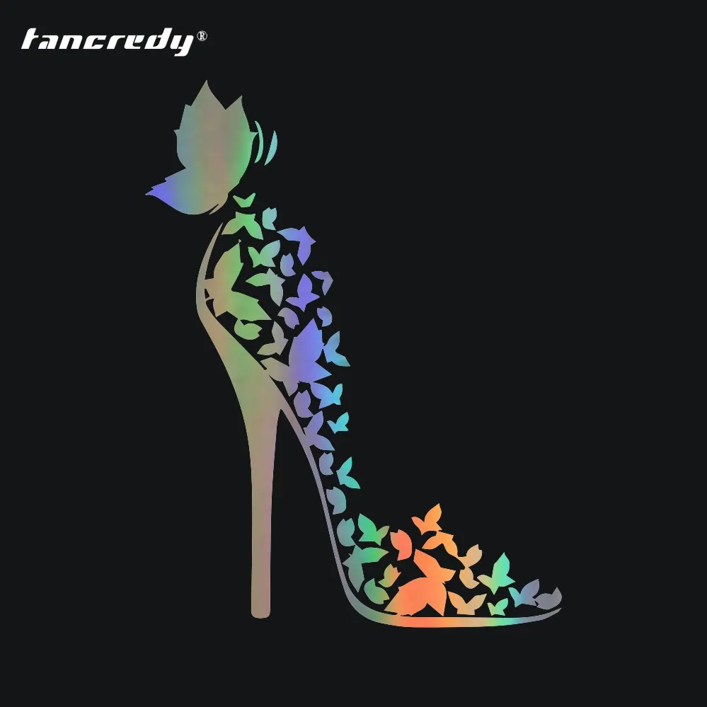 Tangcredy Butterfly/Автомобильные Наклейки на высоком каблуке и наклейки автомобильный
