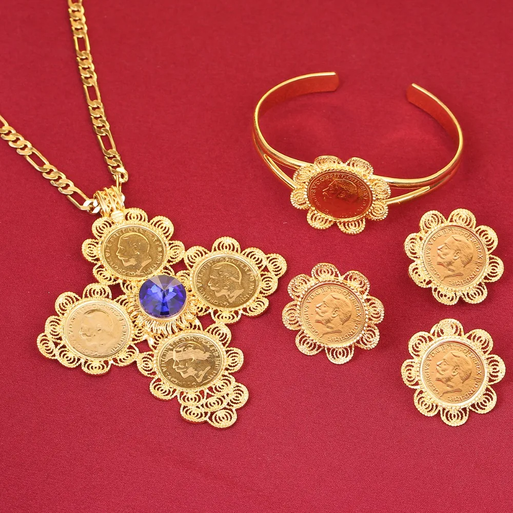 Новое поступление ювелирные наборы с монетами эфиопская золотая монета