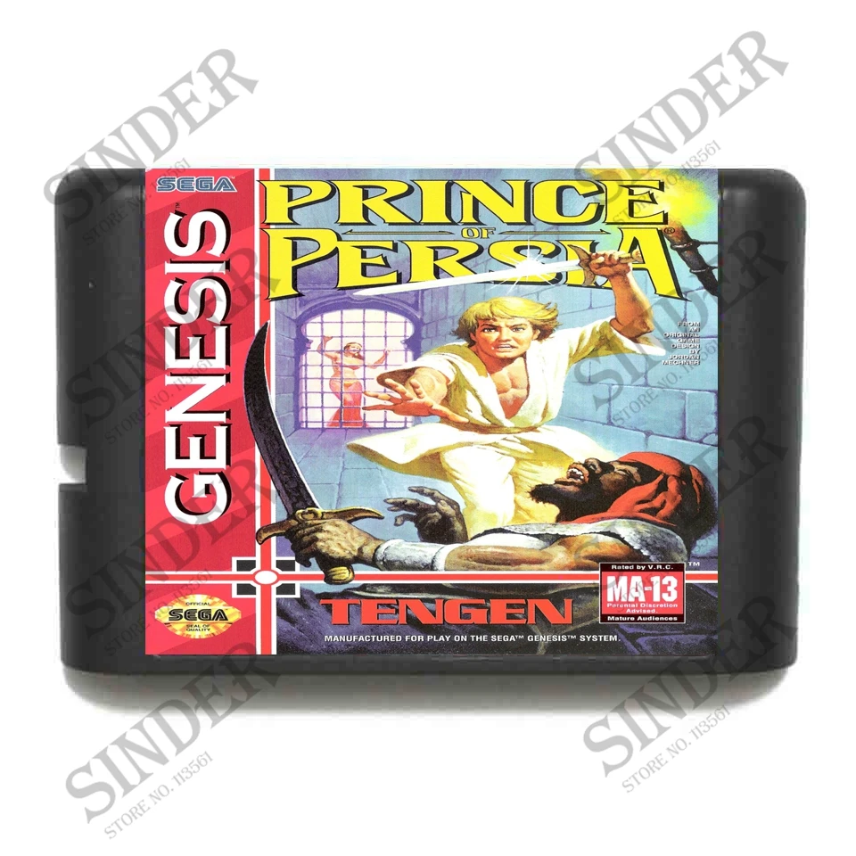 Принц Персии 16 бит MD карточная игра для Sega Mega Drive Genesis|mega drive card|sega cardsega genesis card |