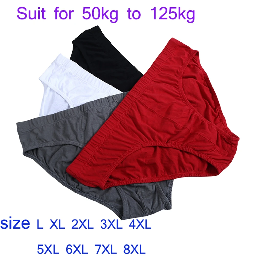 

Plus Size New Arrival Solid Briefs Cueca underwear Mem Large Size Mens Sexy Underwear Big Size 3XL 4XL 5XL 6XL
