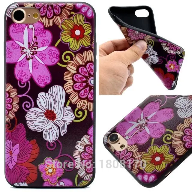 Flower Butterfly PU TPU Soft Case For Iphone 7 Plus Iphone7 Dreamcatcher Smile Be Happy Mandala Don't Touch Phone Cover 100pcs |