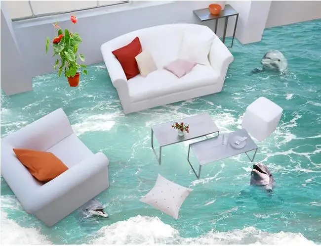 3d ПВХ напольные обои на заказ водонепроницаемые самоклеящиеся с изображением